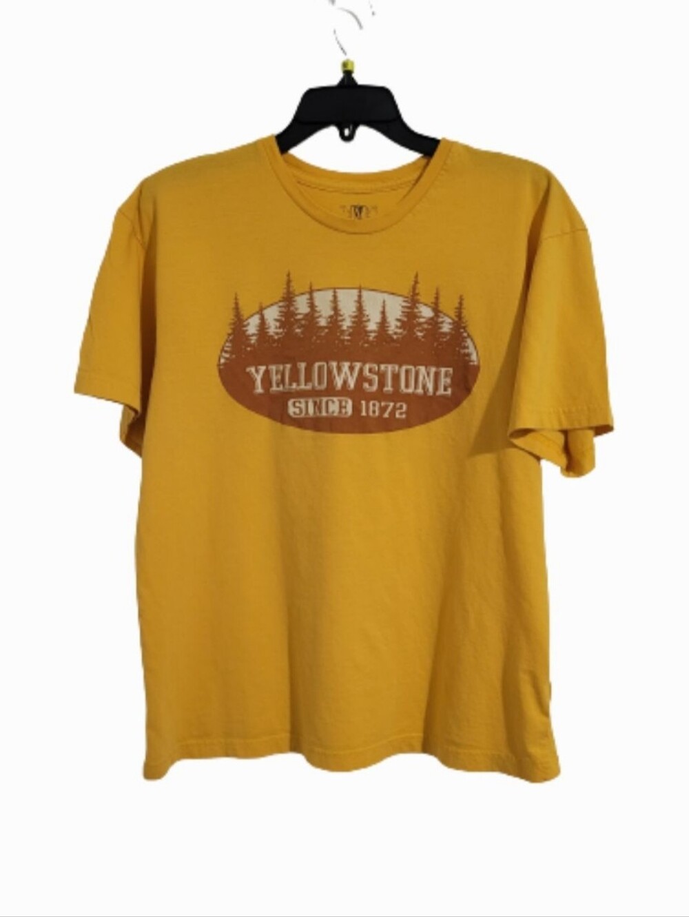 Smith & Chandler Yellowstone Since 1872 Mustard Yellow Graphic T-Shirt Large